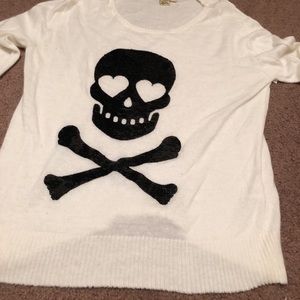 Wildfox sequin skull sweater